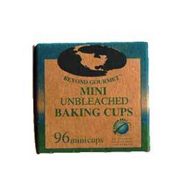Unbleached mini baking cups